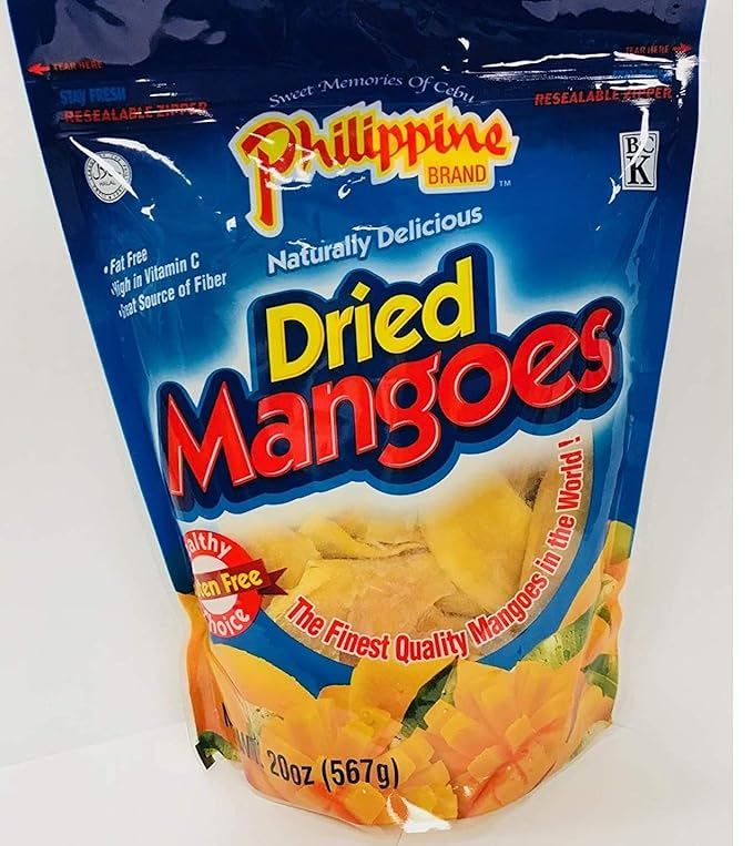 Philippine Brand Dried Mangoes – 30 oz Family Pack | Sweet Tropical Snack